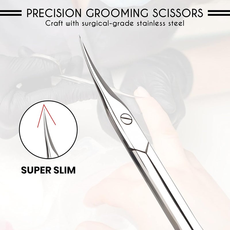 ASIPRO Cuticle Scissors Extra Fine Curved with Case Manicure Scissors for Women & Men Gifts Tijeras para Cuticula Profesional Nail Scissors Stainless Steel Sharp Cuticle Scissors for Nails - Image 4
